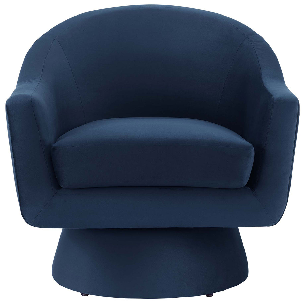 Inviting performance velvet seat with generous cushioning and wraparound arms || EEI-6360-MID || front_studio