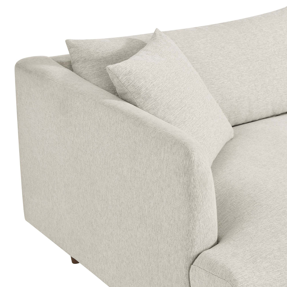 Overstuffed seat and cushioned arm highlight the sofa's soft, cloud-like comfort. || EEI-6405-HEI || detail_studio
