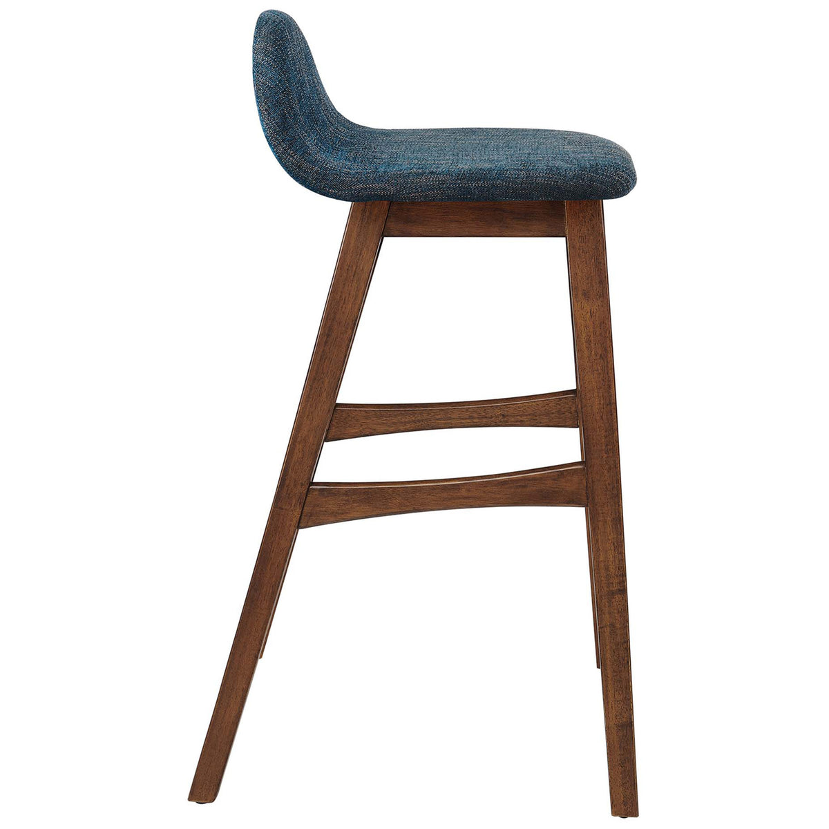 Slim profile with a curved back and well-placed footrest supports relaxed seating. || EEI-6553-HEA || side_studio