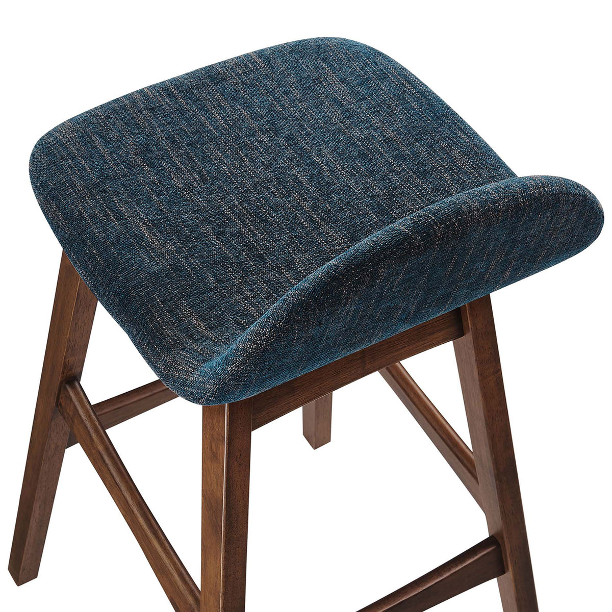 The woven seat texture blends deep blue tones with a refined heathered finish. || EEI-6553-HEA || detail_studio