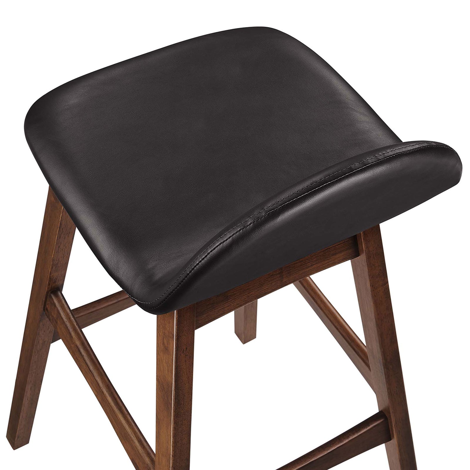 Vegan leather seat with a smooth, waterfall edge for lasting comfort || EEI-6554-BRN || detail_studio