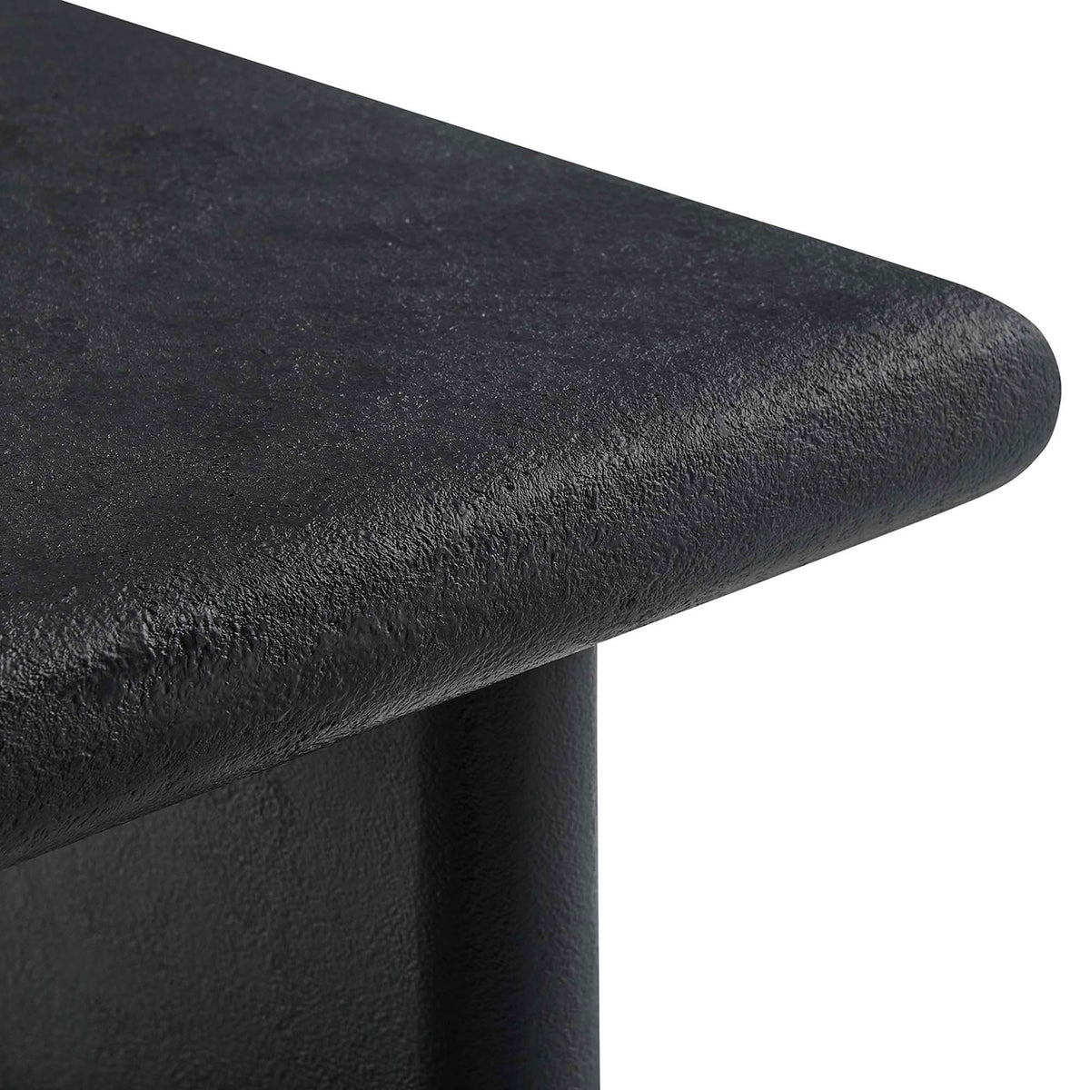 Rounded bullnose edge and finely grained cement texture for a soft, tactile feel || EEI-6578-BLK || detail_studio