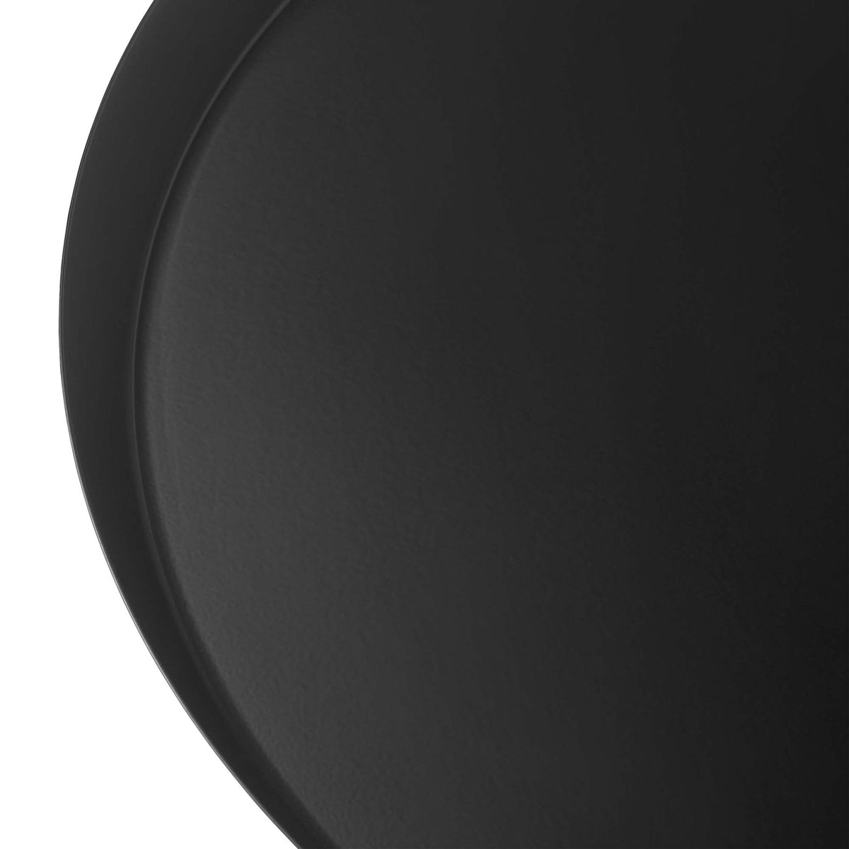 Smooth raised rim highlights the table's refined modern craftsmanship || EEI-6608-BLK || detail_studio