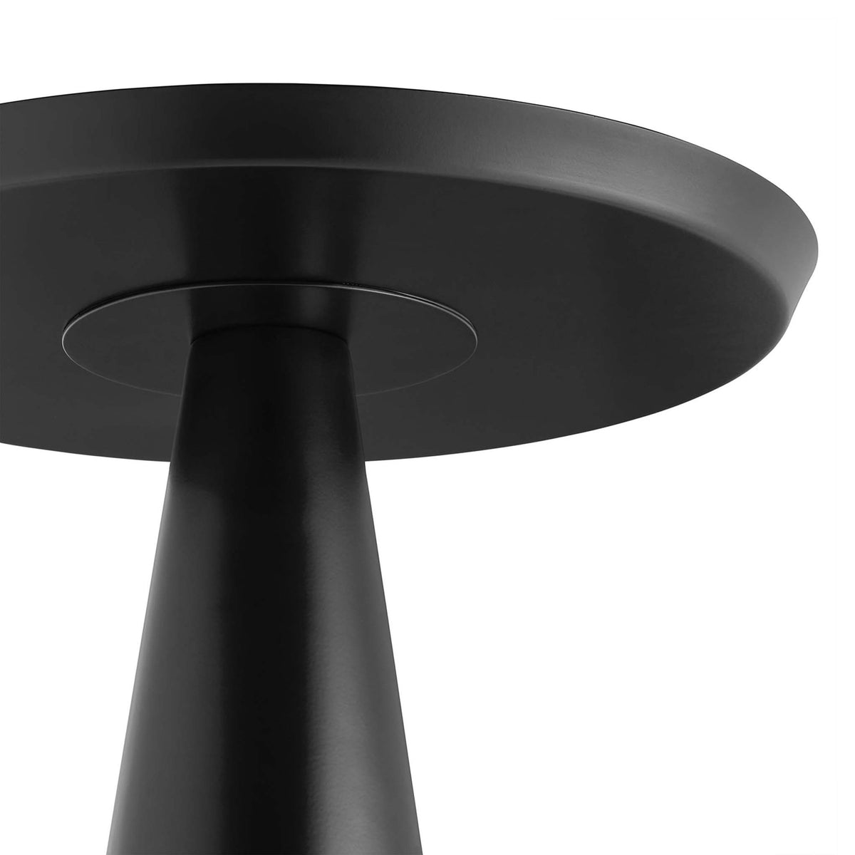 Sturdy iron construction beneath the tabletop adds durability for everyday use || EEI-6608-BLK || detail_studio