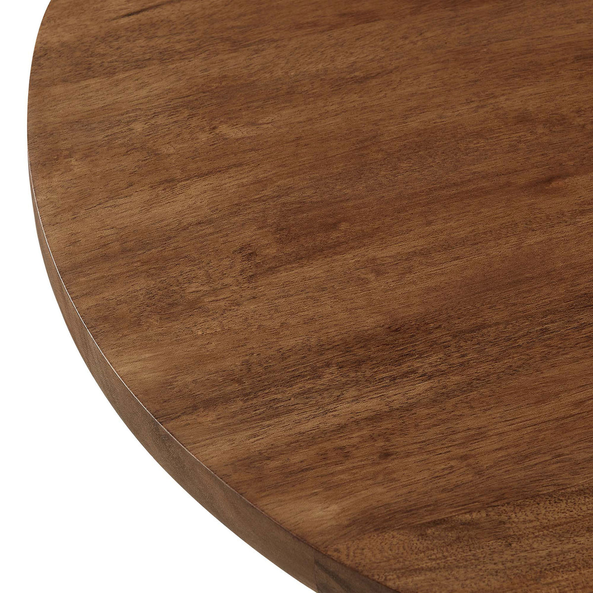Beveled acacia wood tabletop edge adds a warm organic look to the design || EEI-6610-BRA-LOC || detail_studio