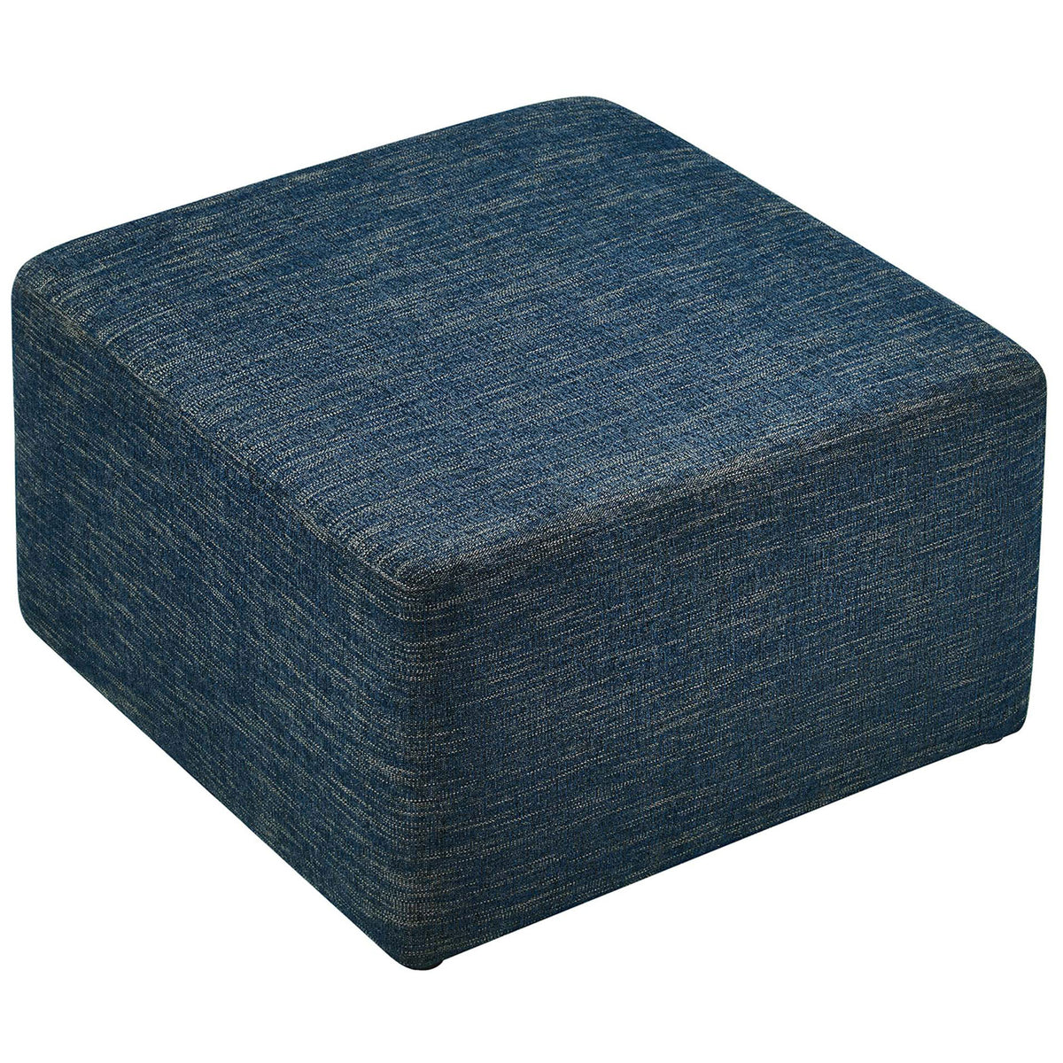 Wide padded top creates a smooth woven surface perfect for trays, decor, or resting your feet. || EEI-6642-HEA || top_angle_studio