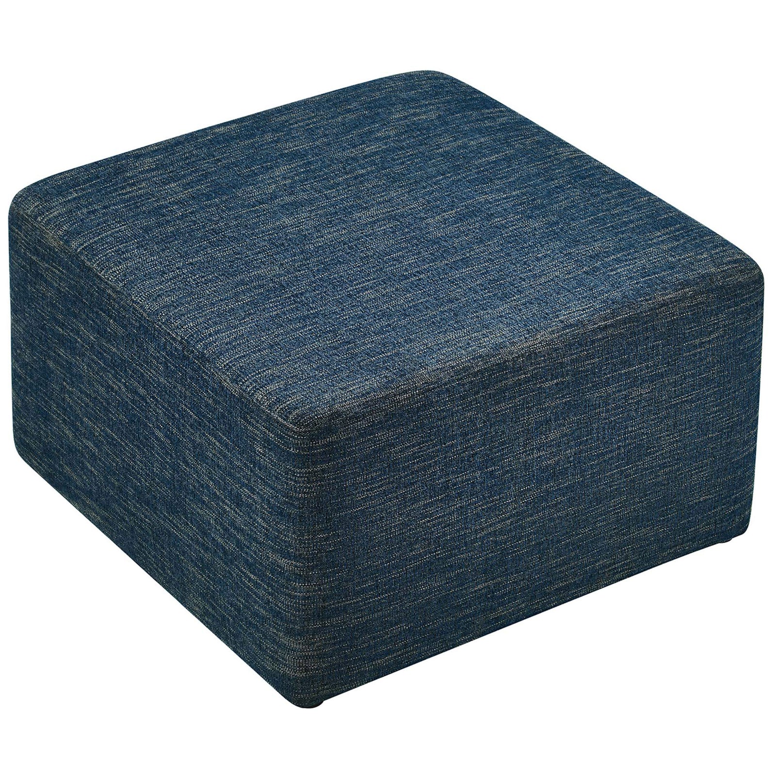 Wide padded top creates a smooth woven surface perfect for trays, decor, or resting your feet. || EEI-6642-HEA || top_angle_studio
