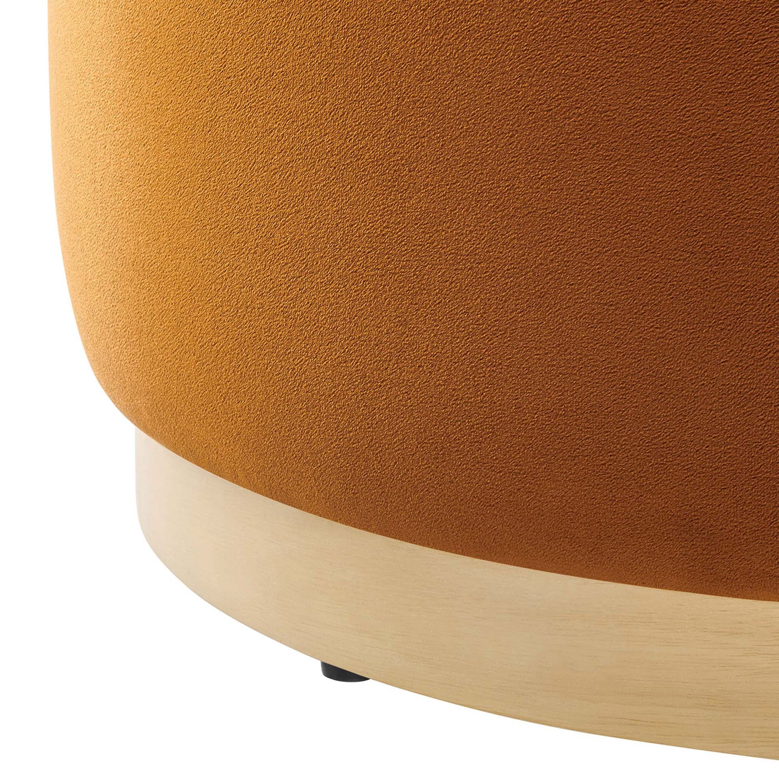 Warm wood plinth base with non marking glides that help protect your floors from scratches || EEI-6646-RUS-NAT || leg_studio
