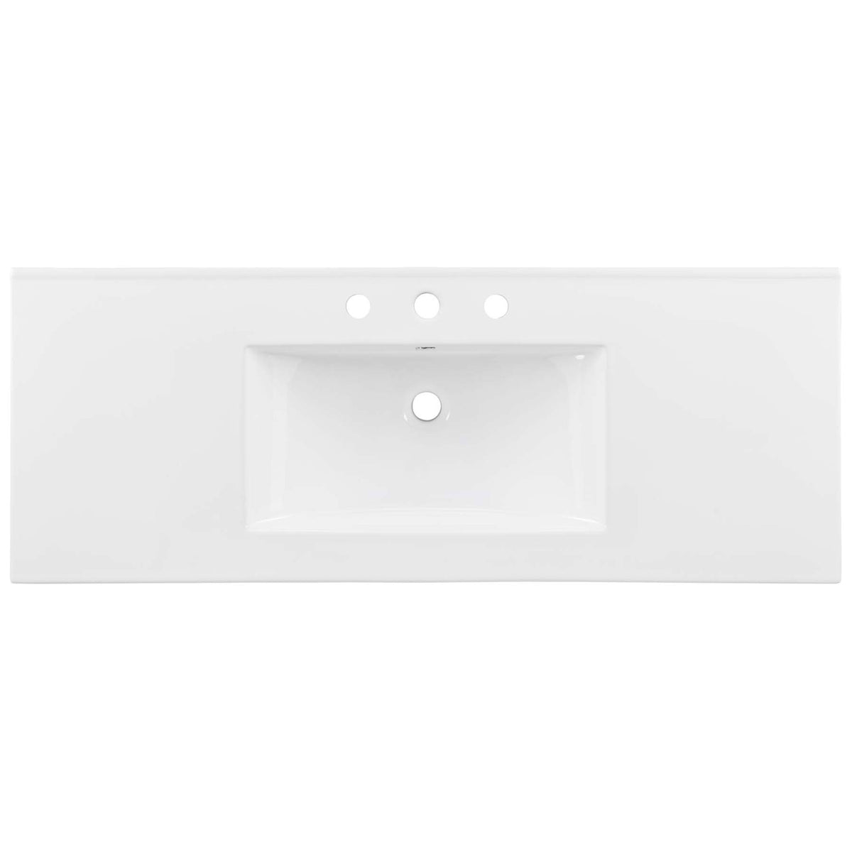 Smooth, easy-to-clean ceramic countertop and basin || EEI-6699-BLK-WHI || top_partial_studio
