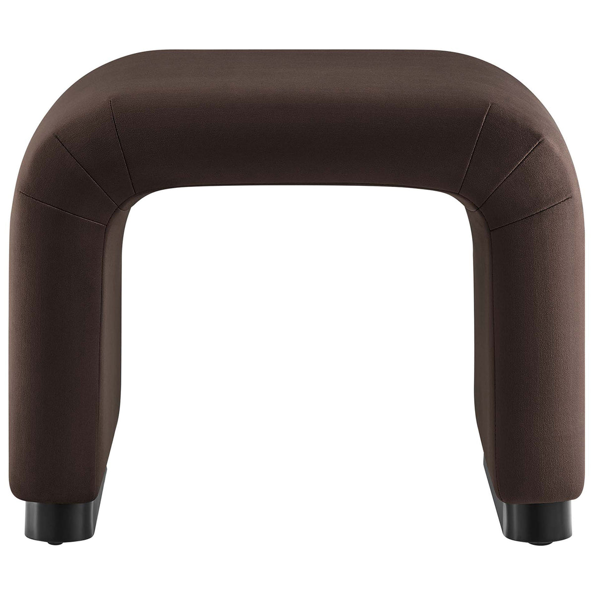 Open arch design provides comfortable seating and airy style in durable performance velvet || EEI-6733-BLK-CHB || front_studio