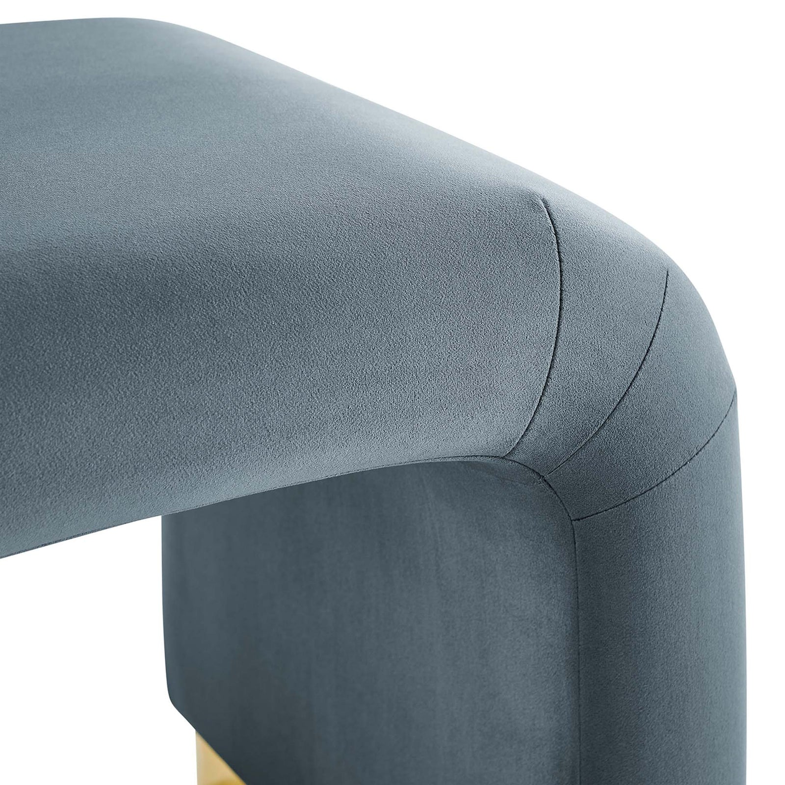 Tailored stitching and velvety texture highlight the premium, stain-resistant upholstery || EEI-6733-BRA-CAB || detail_studio