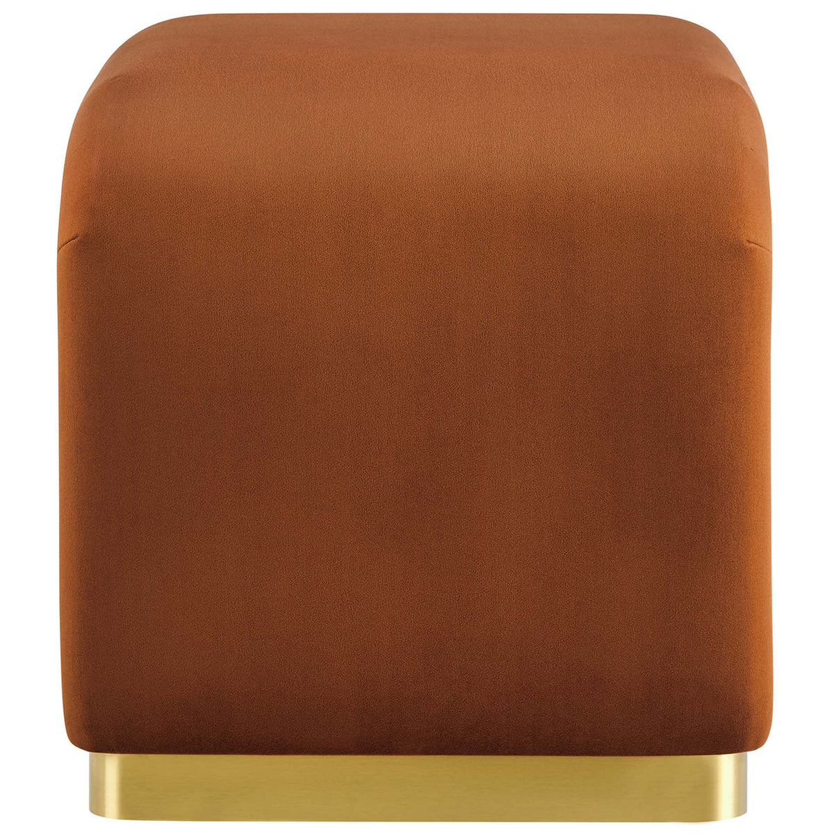 Streamlined silhouette with rounded corners and brass plinth base || EEI-6733-BRA-RUS || side_studio