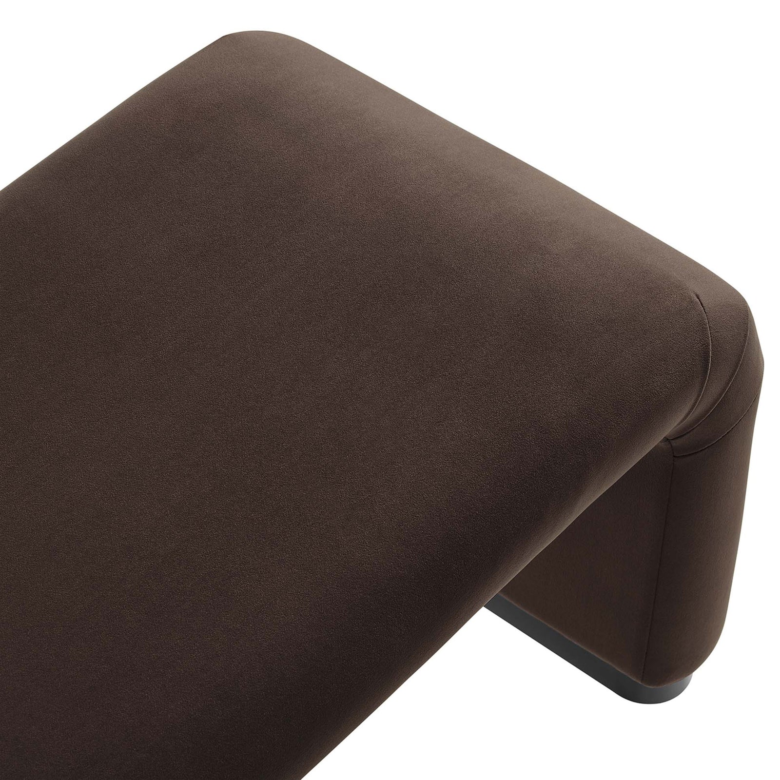Velvet's subtle sheen and tailored stitching create an elevated, refined finish. || EEI-6734-BLK-CHB || detail_studio