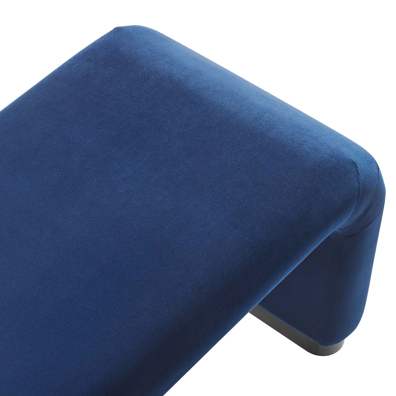 Plush performance velvet with tailored seams and gentle curvature || EEI-6734-BLK-MID || detail_studio
