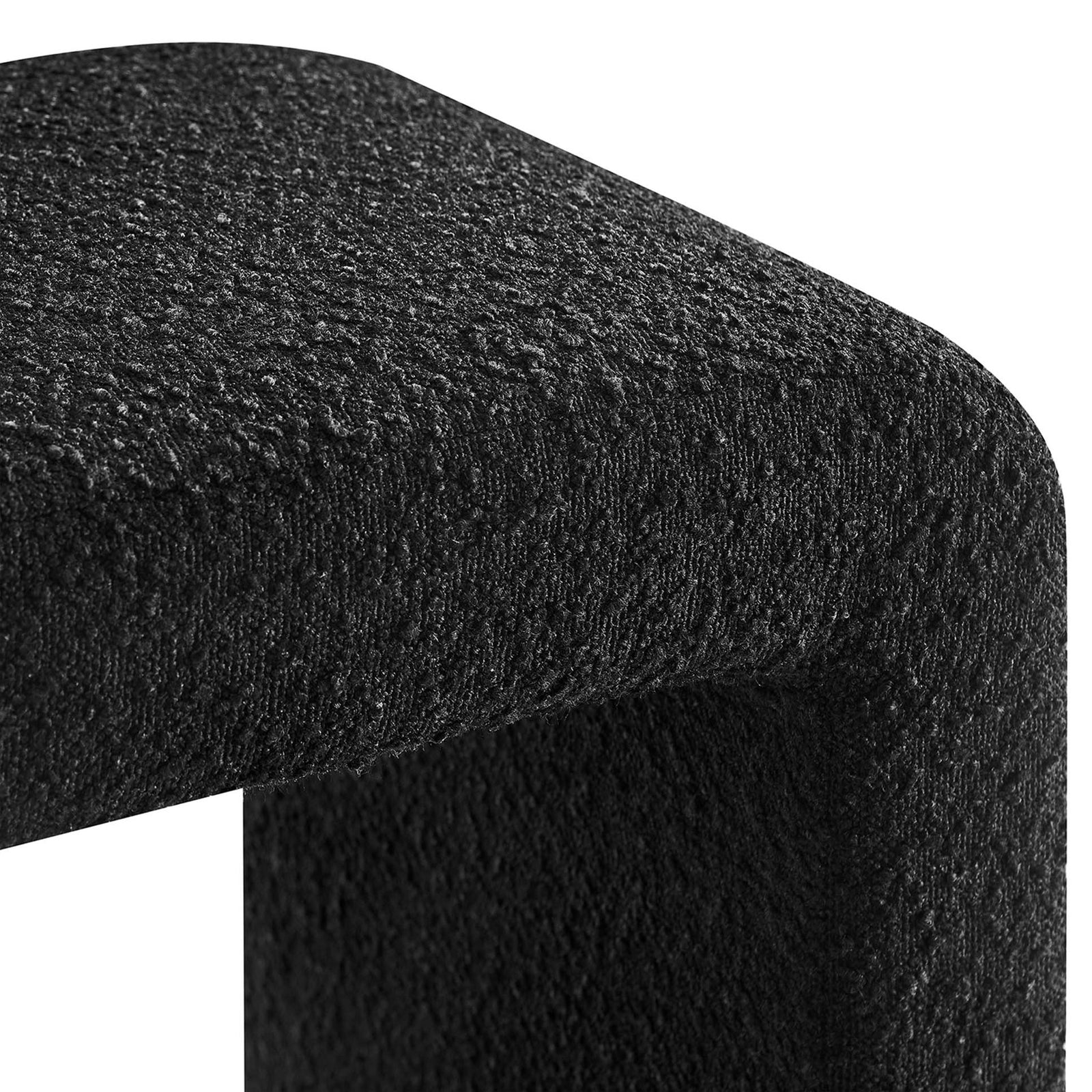 Nubby boucle fabric and seamless curves deliver a luxe, modern feel || EEI-6737-BLK || detail_studio