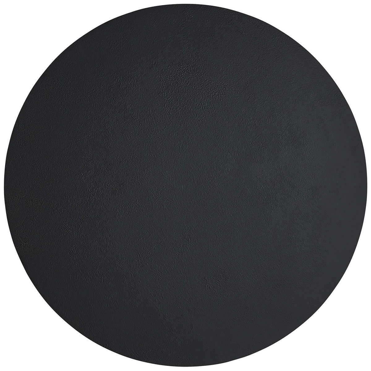 Spacious circular tabletop with subtly textured concrete overlay in deep black || EEI-6760-BLK || top_studio