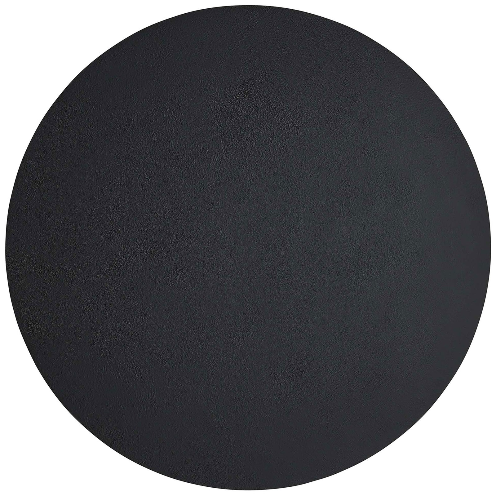 Spacious circular tabletop with subtly textured concrete overlay in deep black || EEI-6760-BLK || top_studio