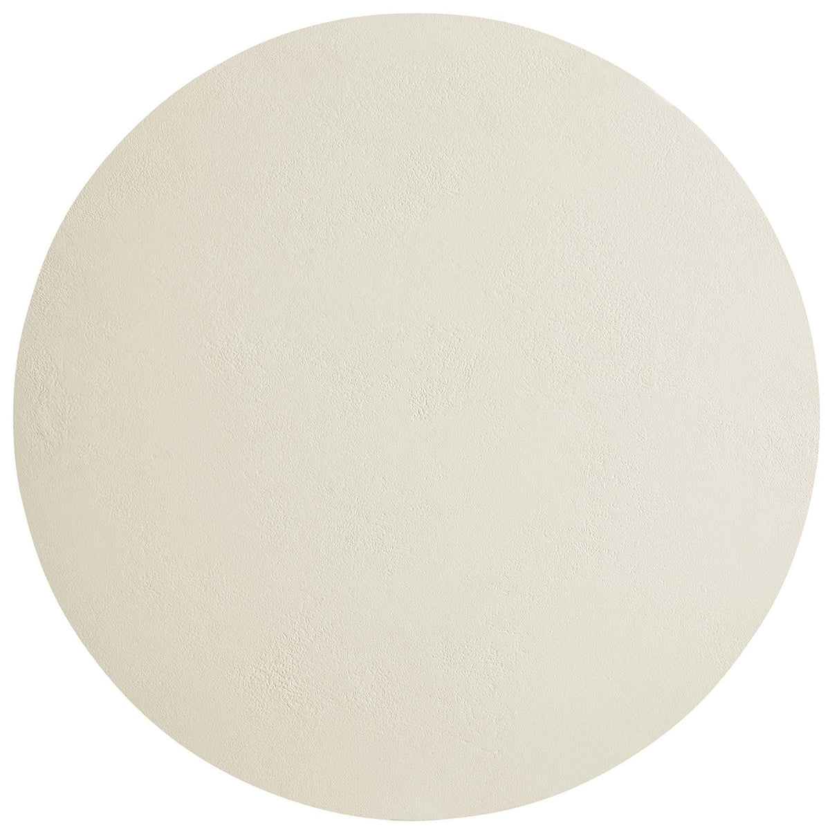 Textured circular tabletop in matte white for a clean, modern centerpiece || EEI-6760-WHI || top_studio