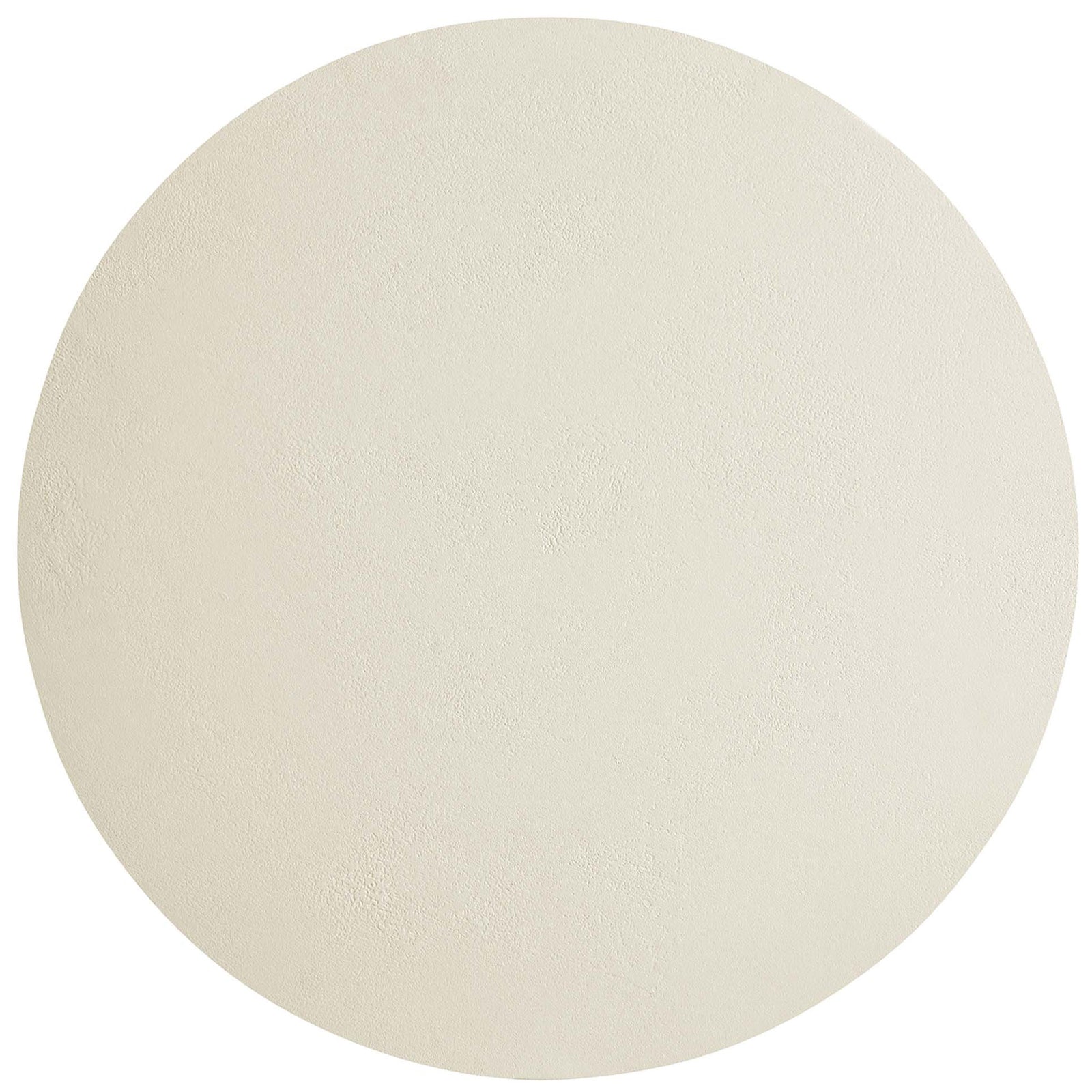 Textured circular tabletop in matte white for a clean, modern centerpiece || EEI-6760-WHI || top_studio