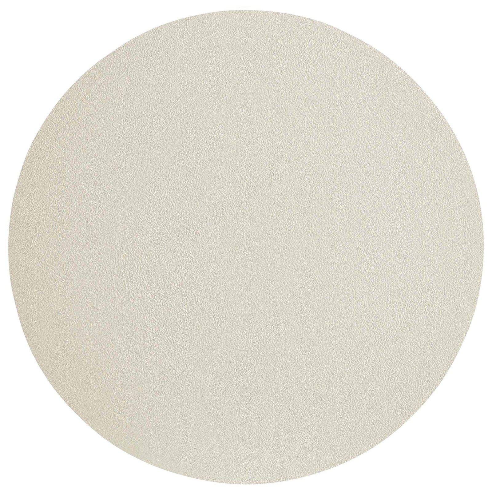 Round white tabletop with subtle concrete texture offers a clean, modern surface for drinks, books, or decor || EEI-6761-WHI || top_studio