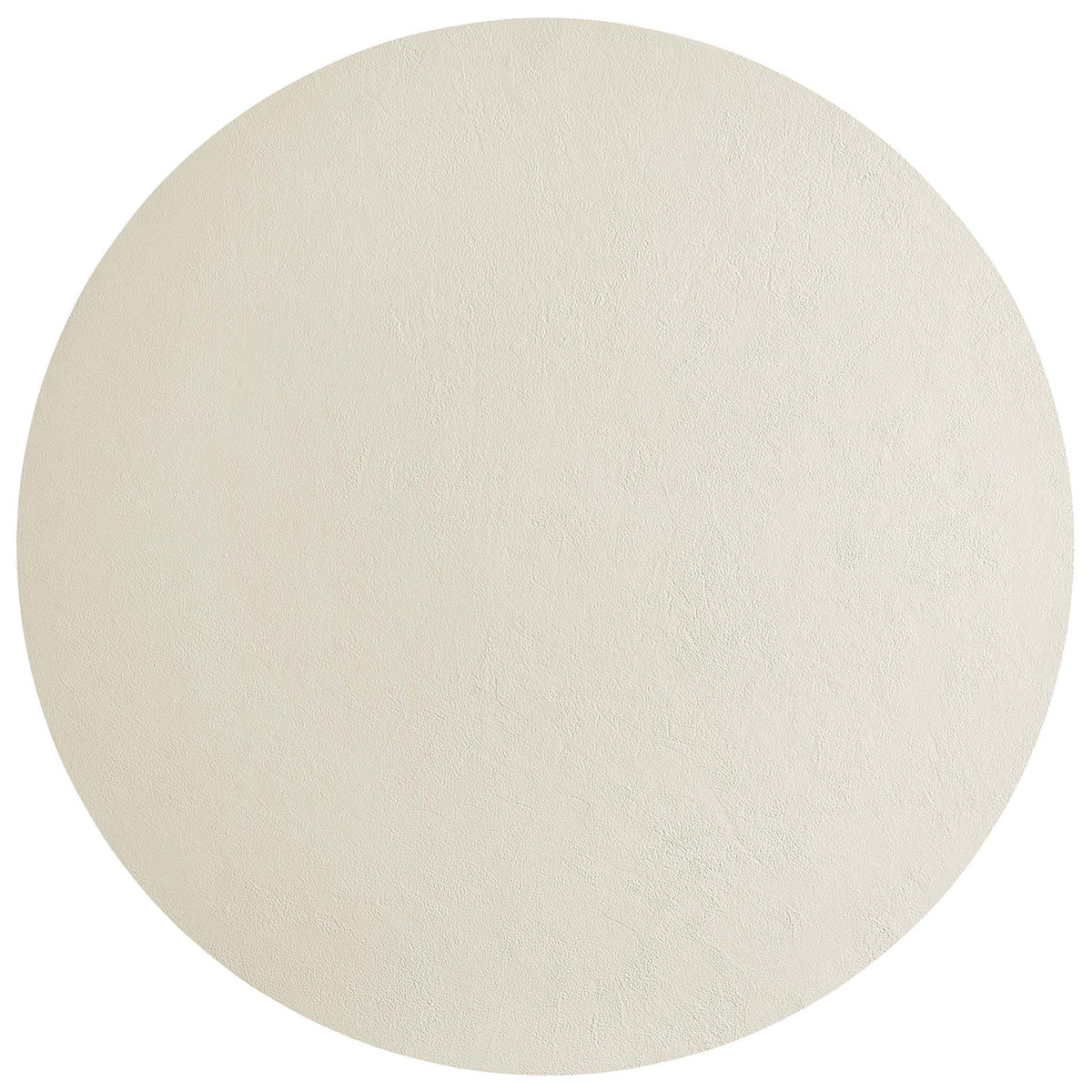 Textured white round tabletop showcasing the smooth concrete-style finish of the Caspian dining table || EEI-6762-WHI || top_studio