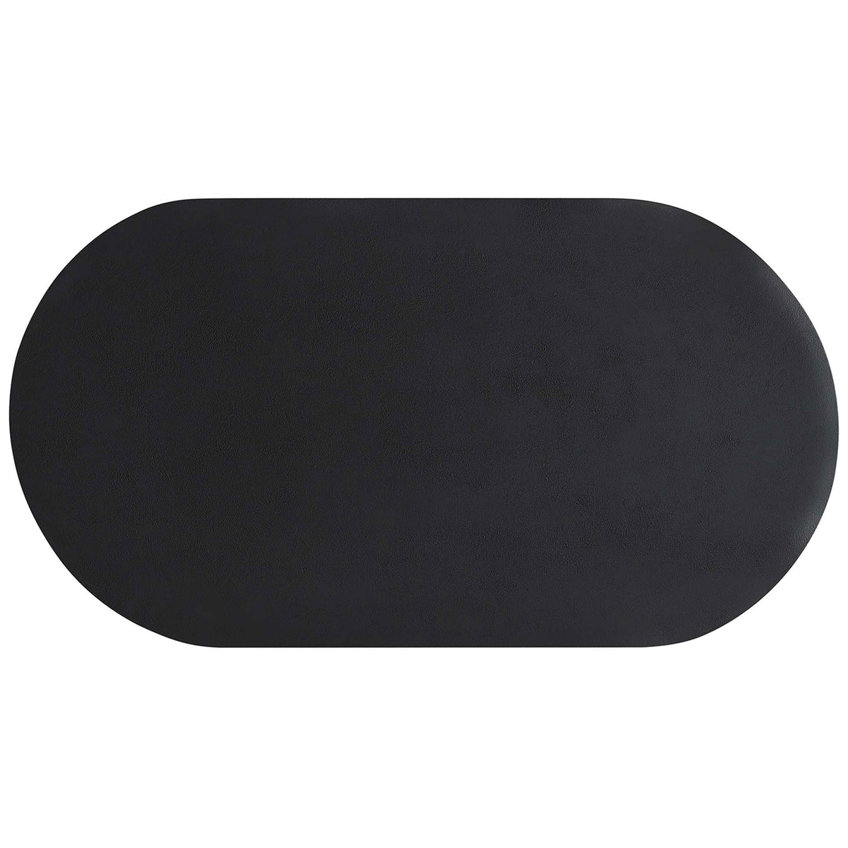 Spacious oval top with rounded edges and subtly textured concrete overlay || EEI-6763-BLK || top_studio