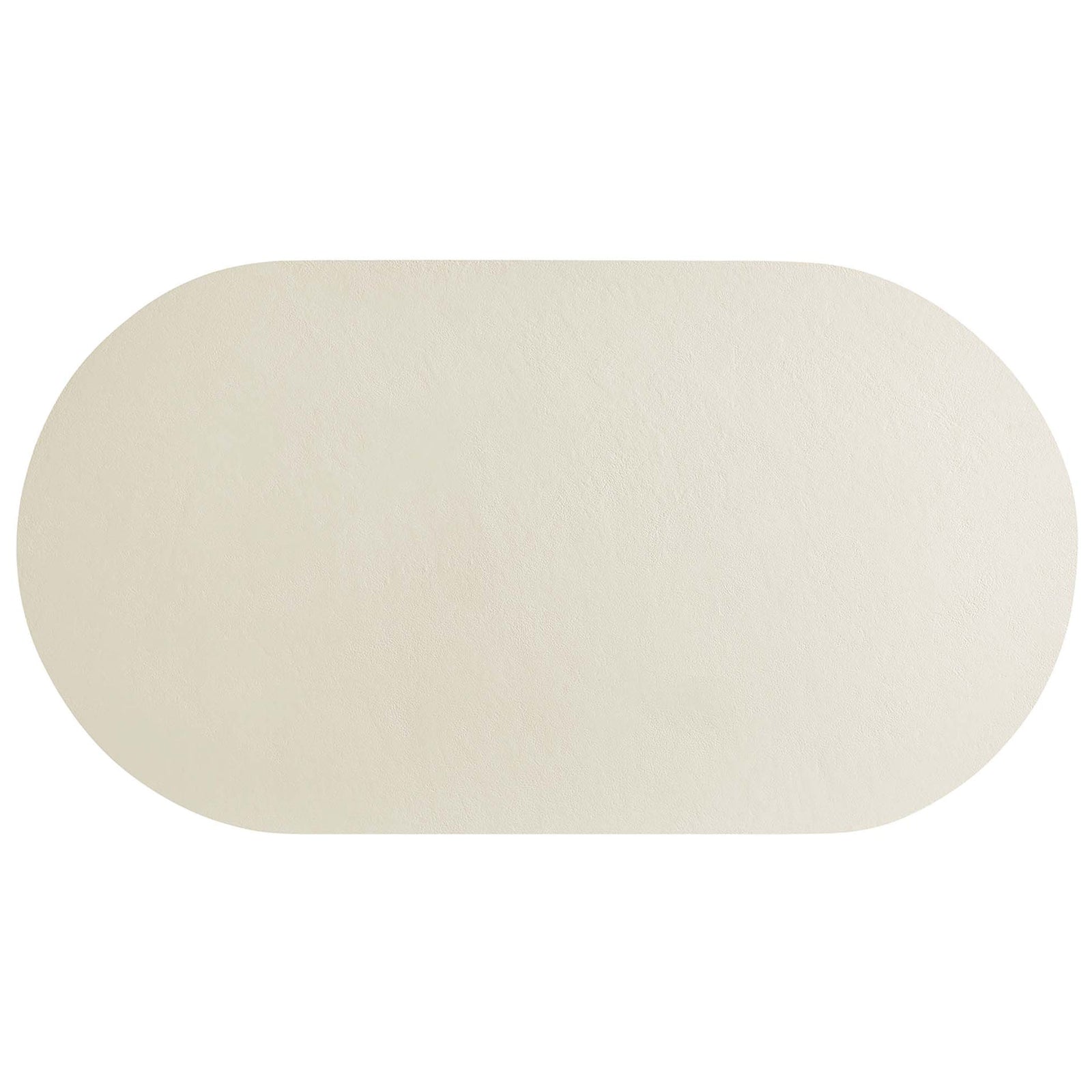 Smooth oval surface offers generous space and a refined concrete-look texture in creamy white || EEI-6763-WHI || top_studio
