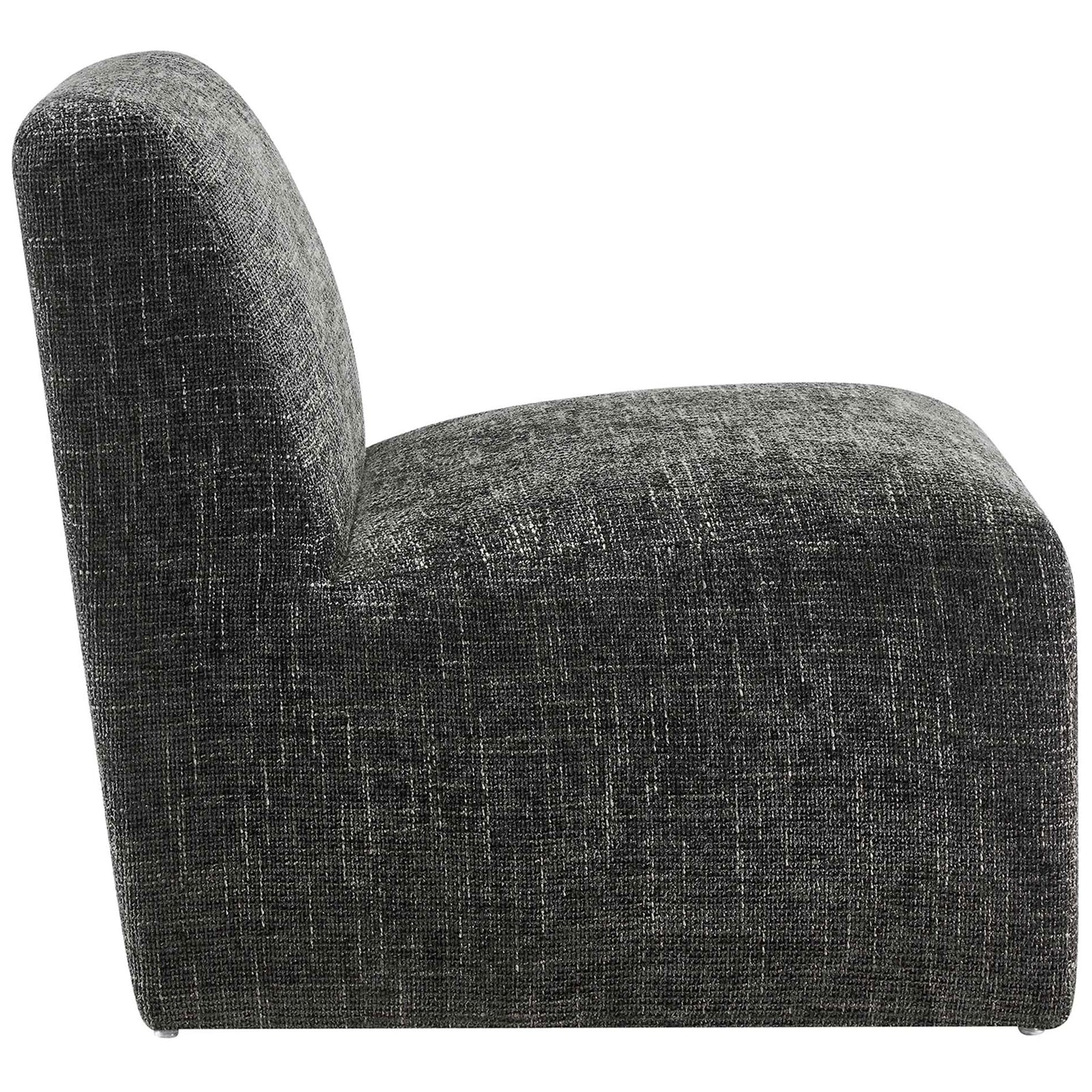 Deep, cushioned seat and low back offer relaxed lounge comfort in a compact profile || EEI-6765-CAR || side_studio