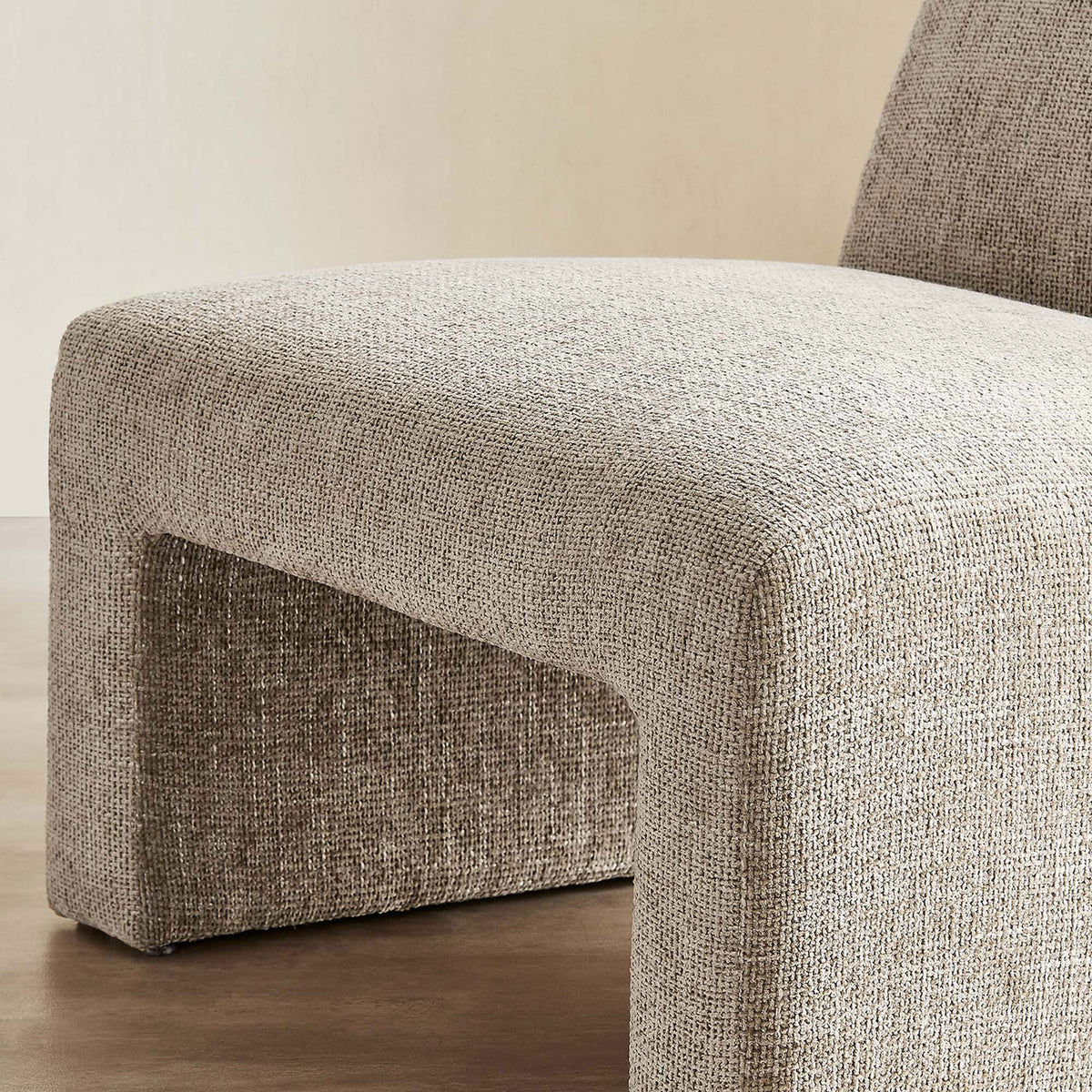 Richly textured chenille and a sculpted base add modern warmth to living spaces || EEI-6765-KHA || detail_room