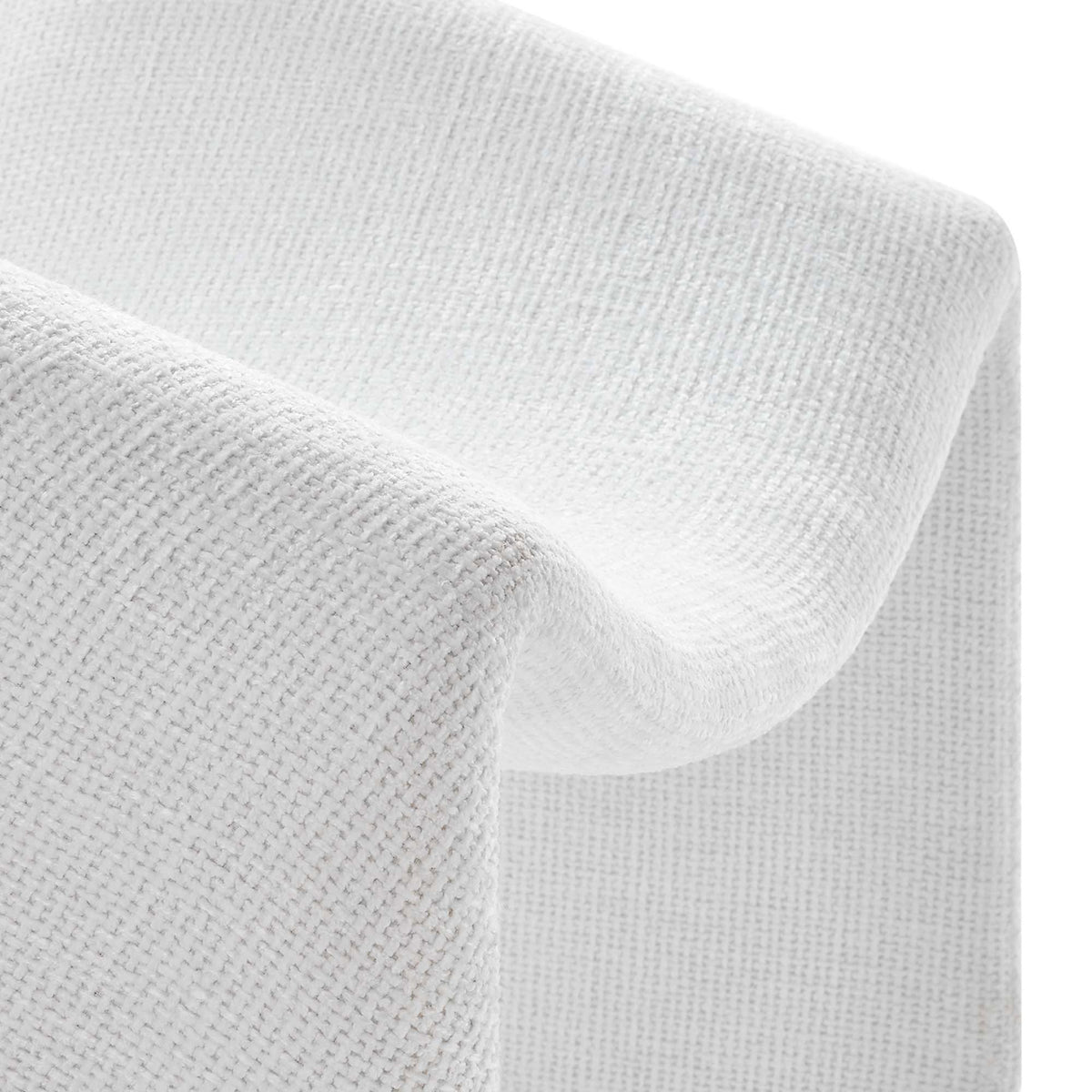 Textured frost white chenille and smooth curved edge deliver a soft, tactile finish || EEI-6767-FRO || detail_studio