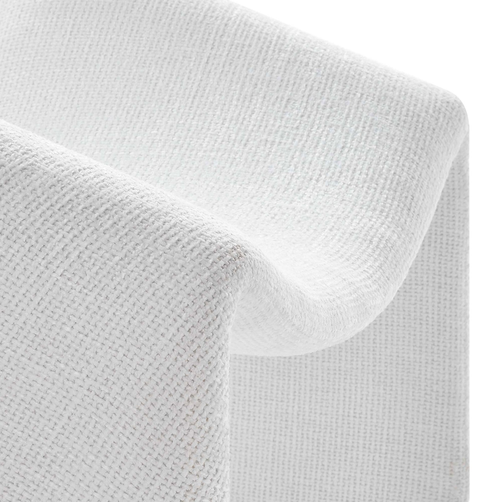 Textured frost white chenille and smooth curved edge deliver a soft, tactile finish || EEI-6767-FRO || detail_studio