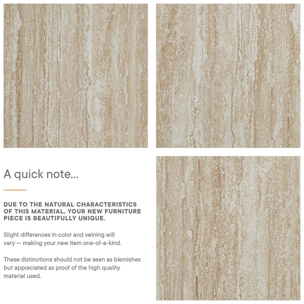 Natural-look travertine pattern varies for a unique, high-quality appearance on every bench || EEI-6773-TRA || callout_studio