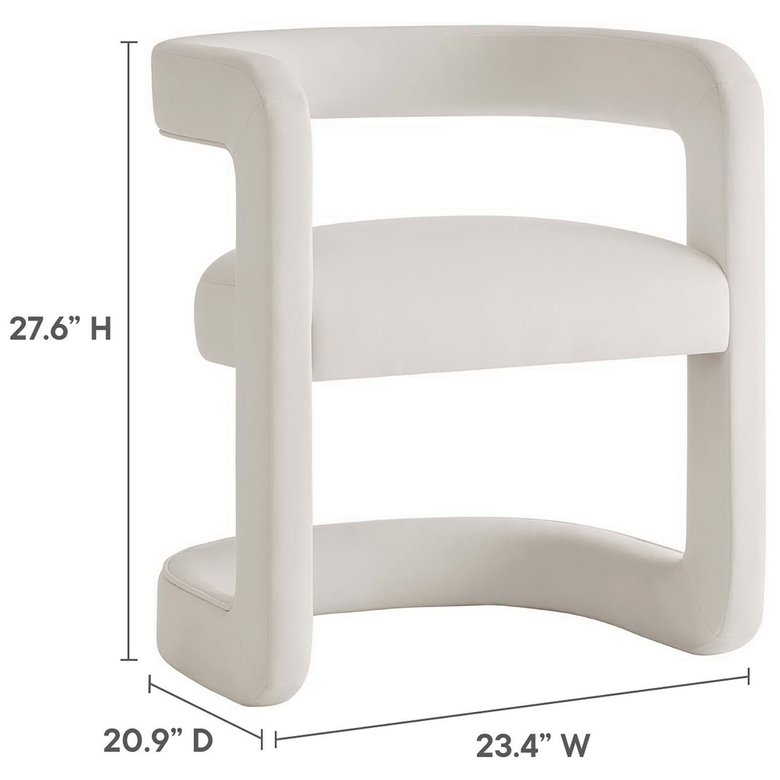 Compact profile sized to 23.4 in. wide and 20.9 in. deep for effortless placement || EEI-6778-ALA || dimension_studio