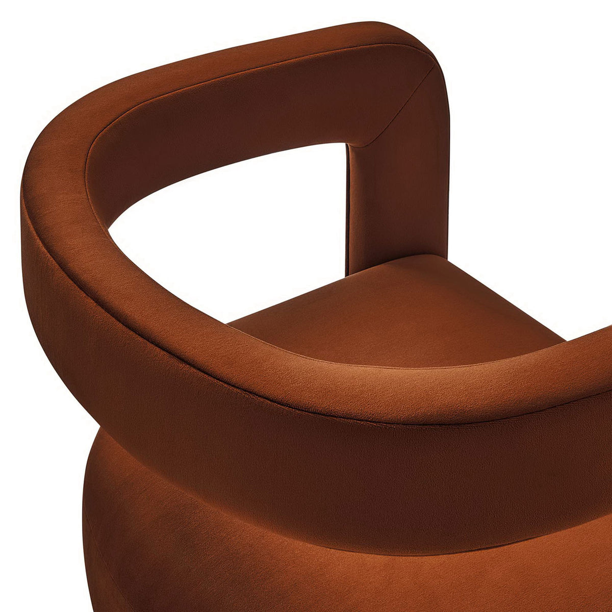 Smooth, rounded armrest wrapped in plush performance velvet for a soft, inviting touch || EEI-6778-RUS || detail_studio