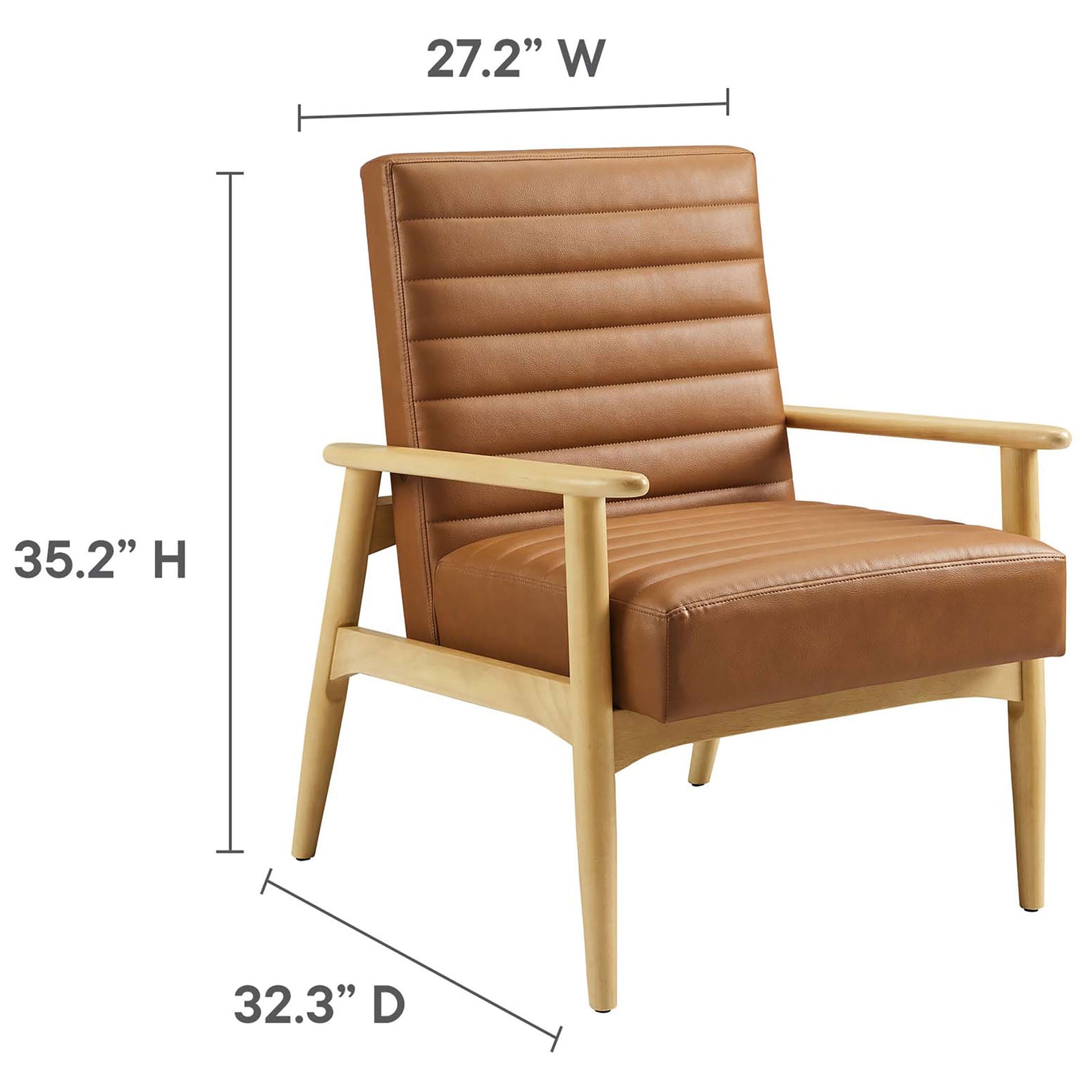 Spacious seat and supportive back combine for relaxed lounging you can enjoy every day || EEI-6779-NAT-TAN || dimension_studio