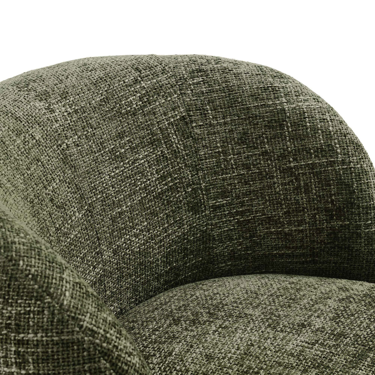 Soft, textured chenille upholstery with plush cushioning and tailored stitching || EEI-6863-BAS || detail_studio