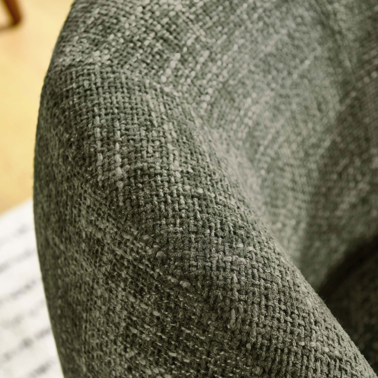 Nubby chenille weave adds rich texture and depth to the basil green finish || EEI-6863-BAS || detail_room