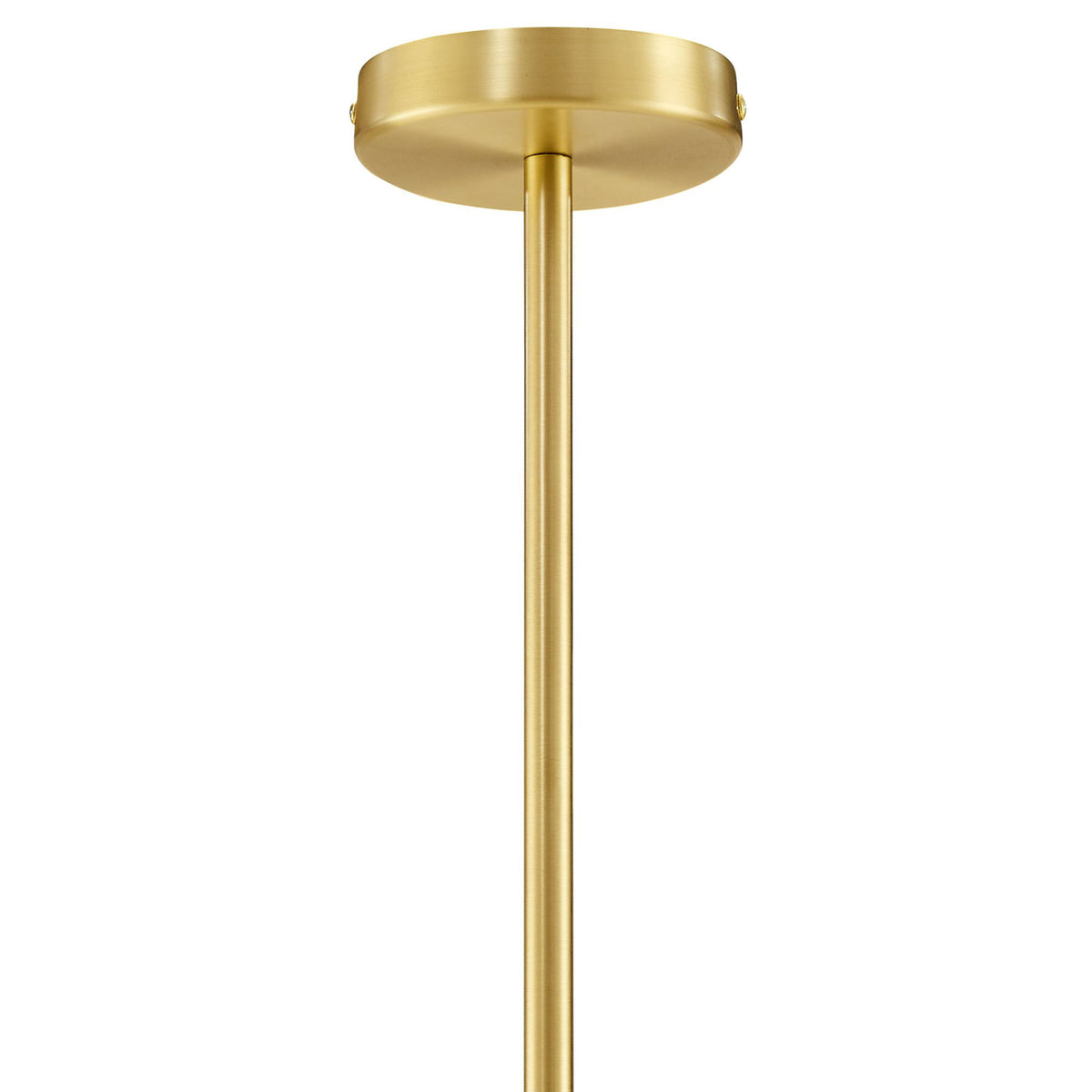 Round ceiling canopy and slim brass rod with brushed finish || EEI-6874-BRA || detail_studio