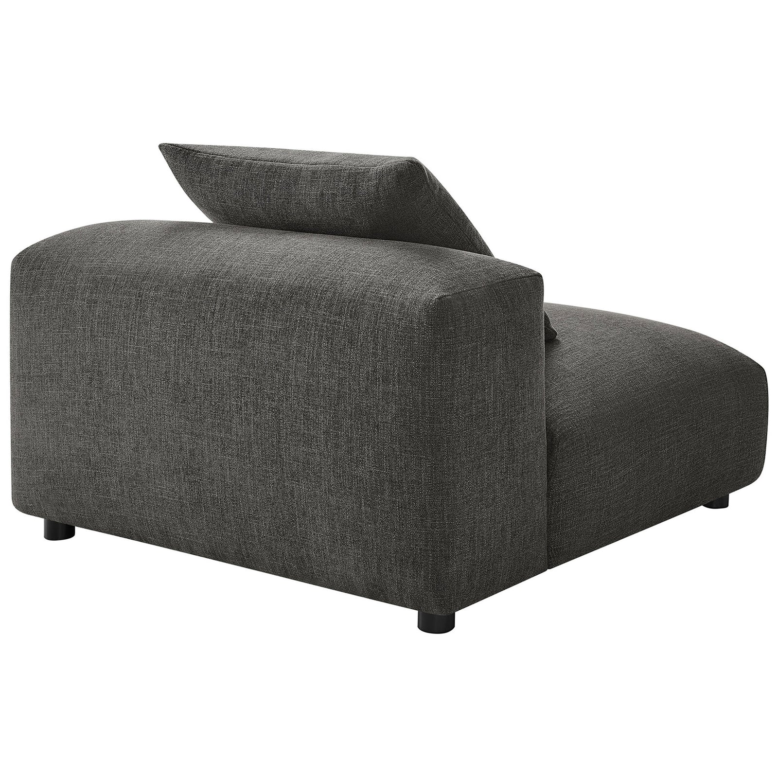Rounded back and clean tailoring showcase the chair's softly contoured silhouette || EEI-6885-CHA || back_angle_studio