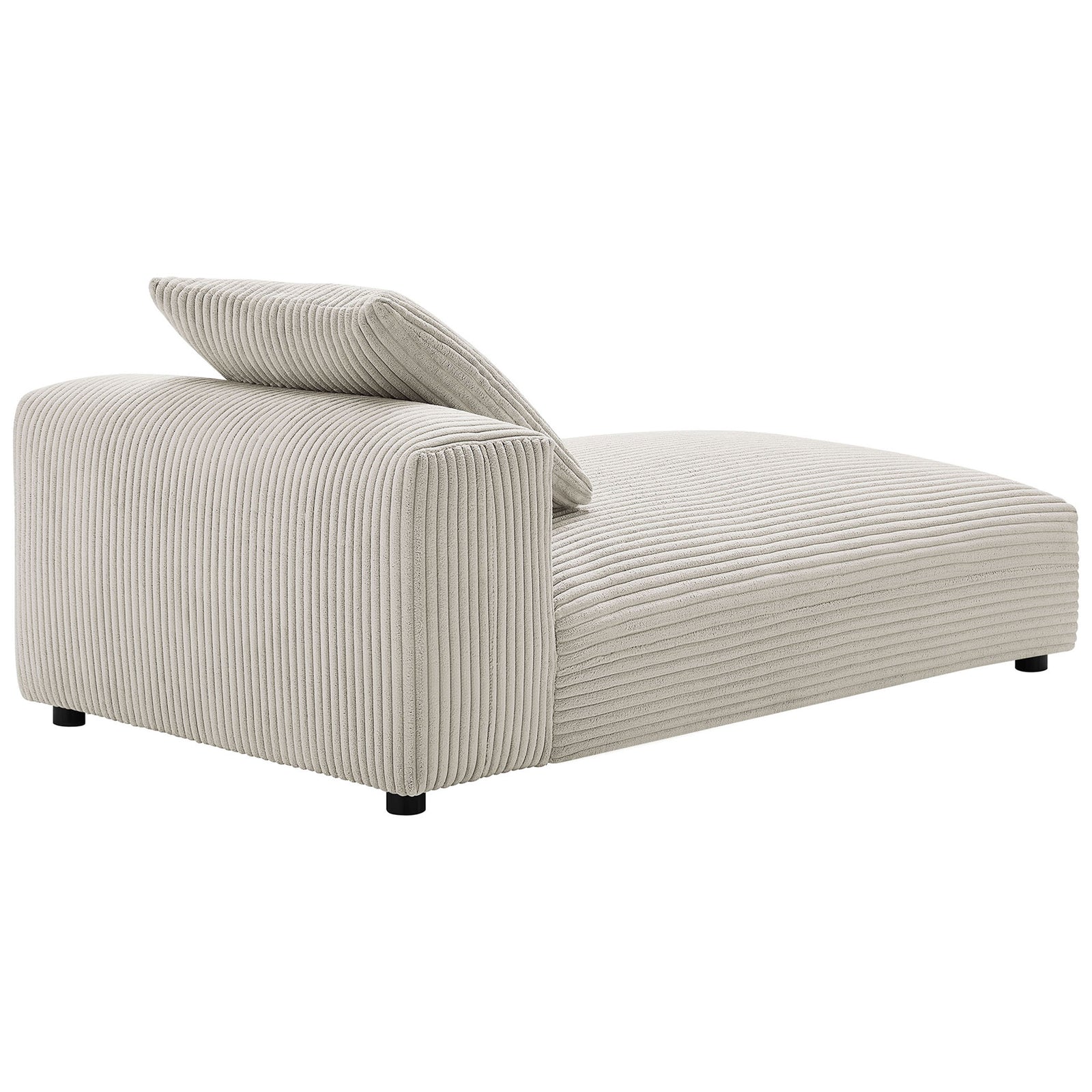 Clean, boxy silhouette with softly rounded edges and uniform corduroy channels || EEI-6886-ALM || back_angle_studio