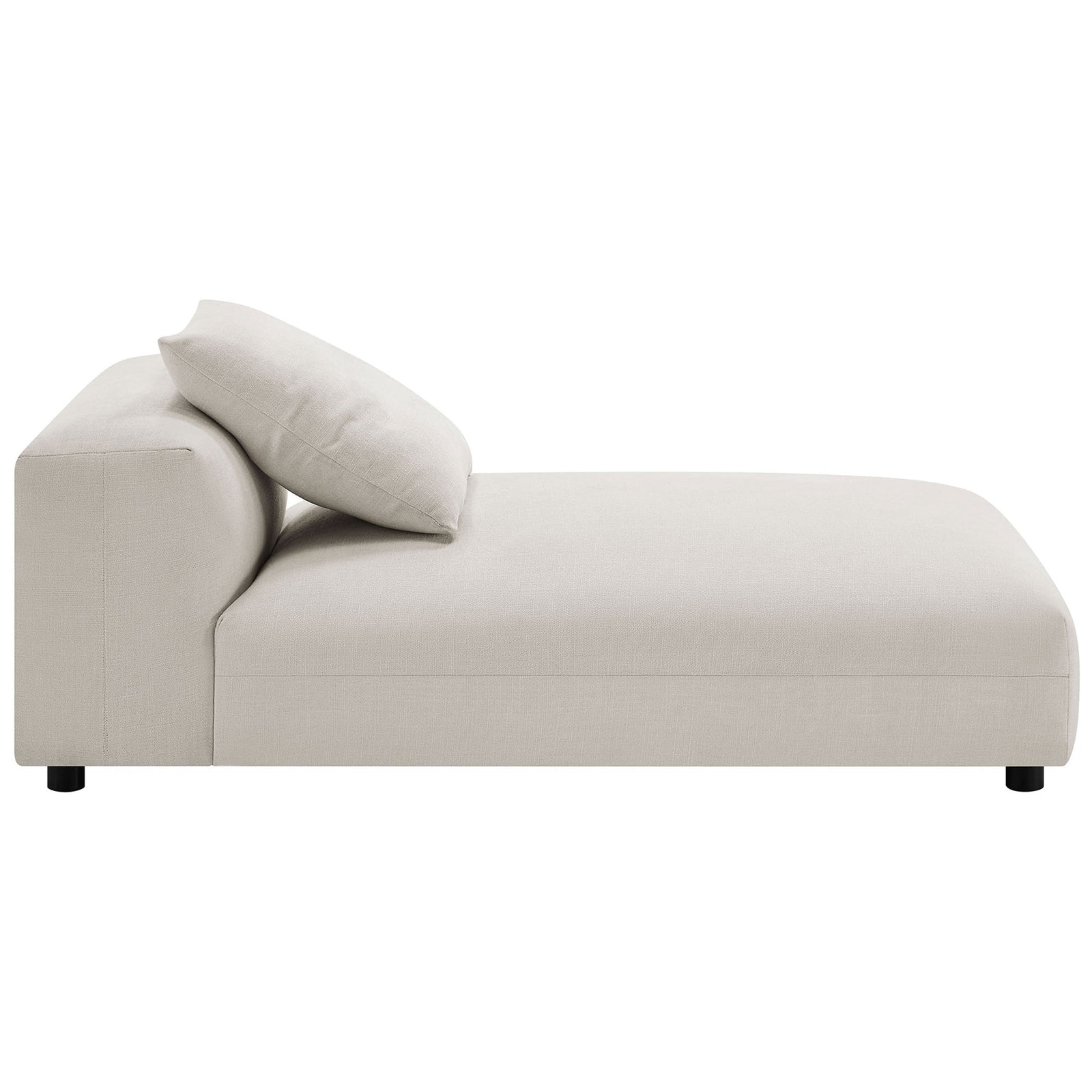 Streamlined profile highlights the deep seat and textured woven fabric on this cozy chaise. || EEI-6887-SAL || side_studio