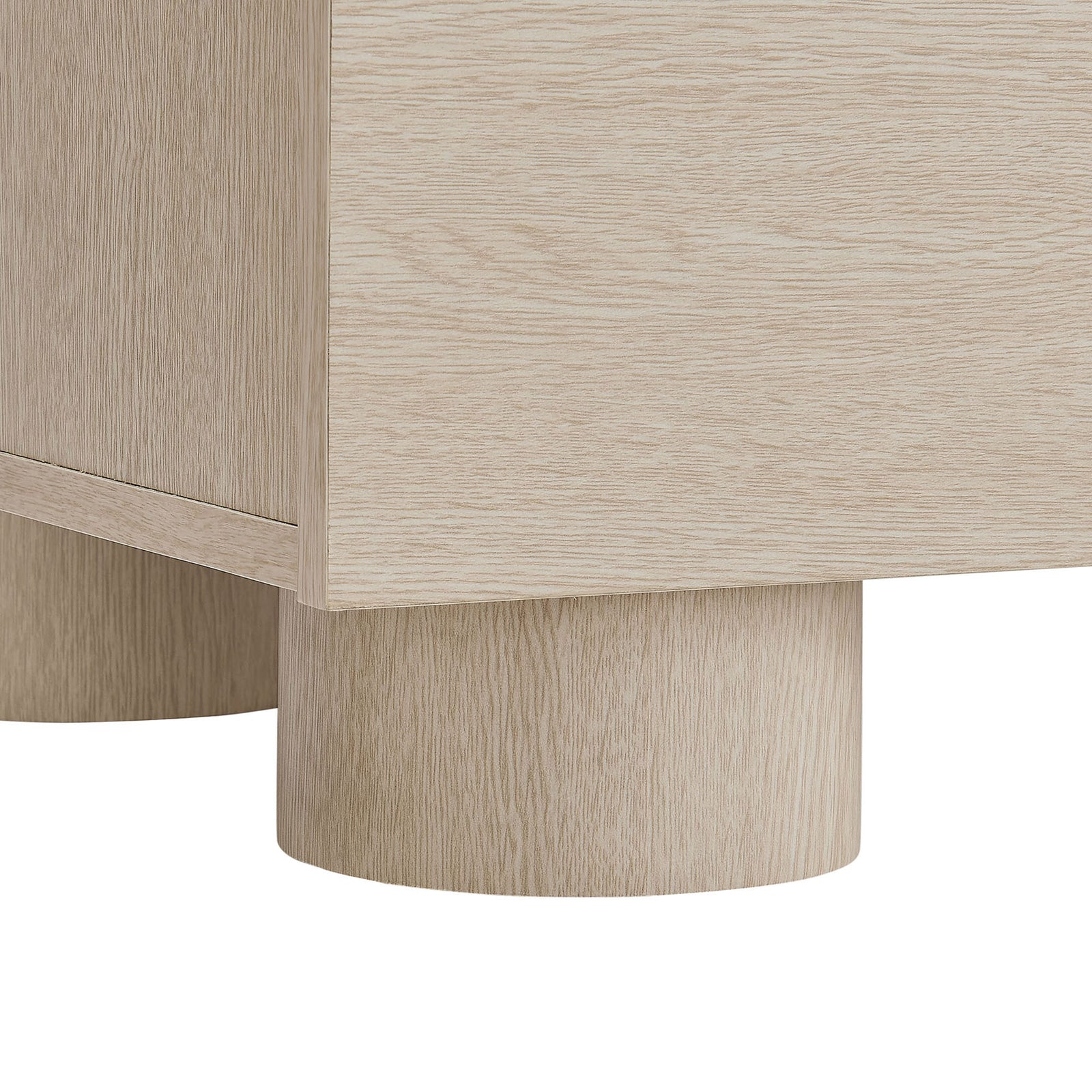 Rounded block legs with matching wood grain support the Sonnet sideboard with a grounded, modern look. || EEI-6892-ASH || leg_studio