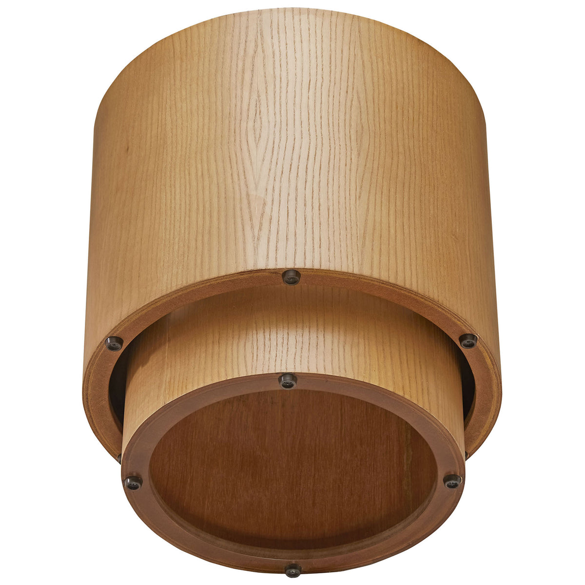 Nested bases reveal smooth ash veneer construction and non-marking floor glides for easy positioning || EEI-6893-NAT || detail_studio