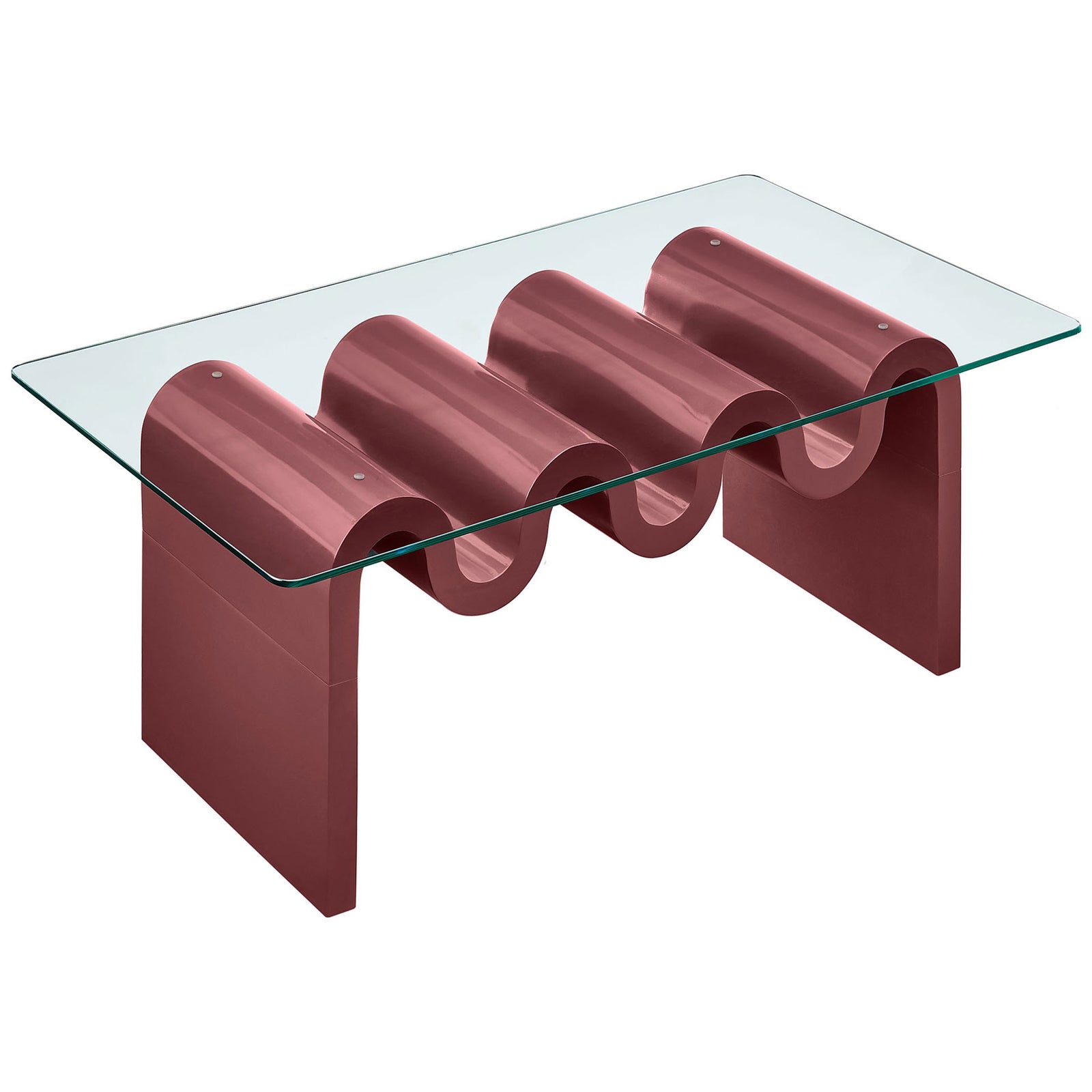Smooth glass edge frames the playful wave base beneath || EEI-6900-SPA || front_angle_studio