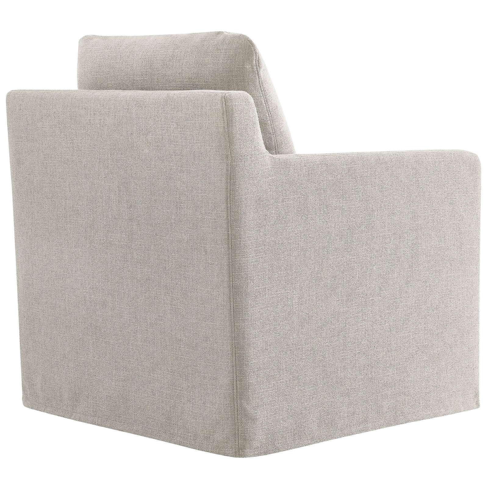Tailored silhouette with clean seams and a loose back cushion for relaxed, lounge-worthy comfort || EEI-6910-LIN || back_angle_studio