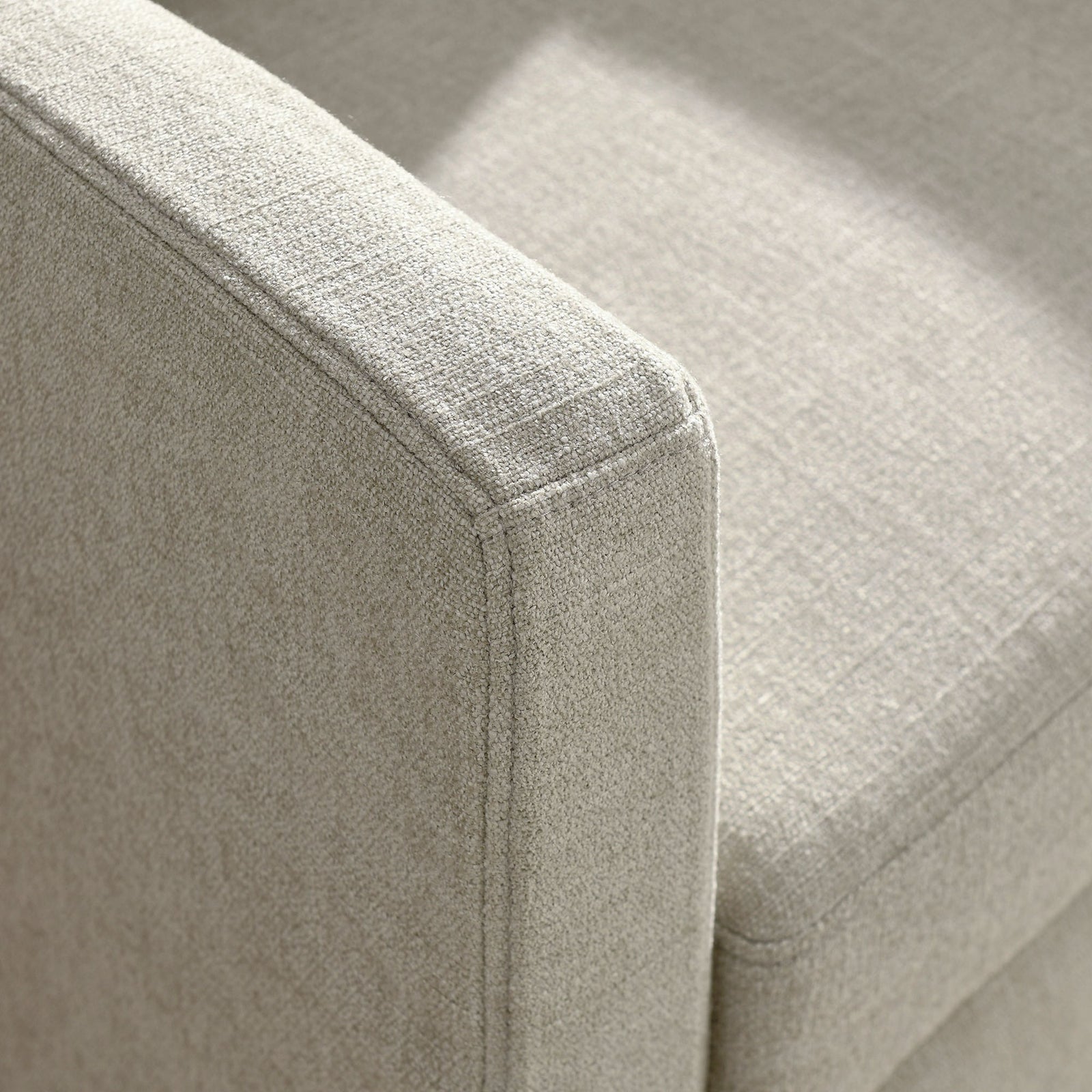 Crisp track arm with durable stitching and a smooth, washable slipcover finish || EEI-6910-LIN || detail_studio