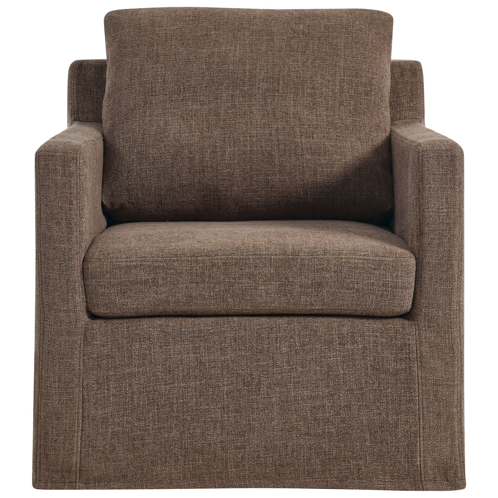 Supportive seat and back cushions with modern squared arms || EEI-6910-MOC || front_studio