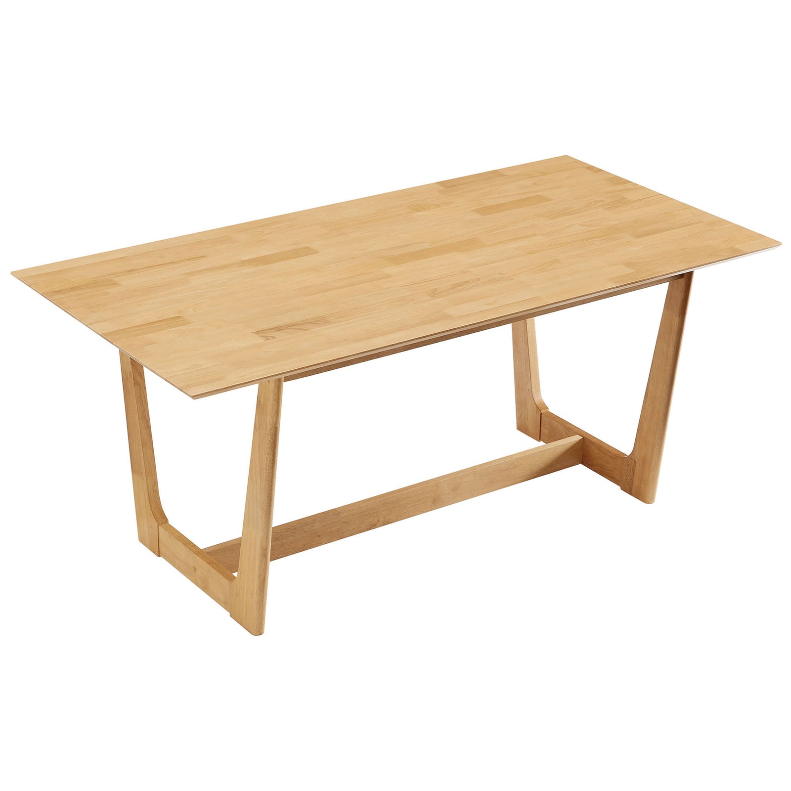 Expansive natural finish tabletop ideal for family meals and everyday gatherings || EEI-6914-NAT || top_angle_studio