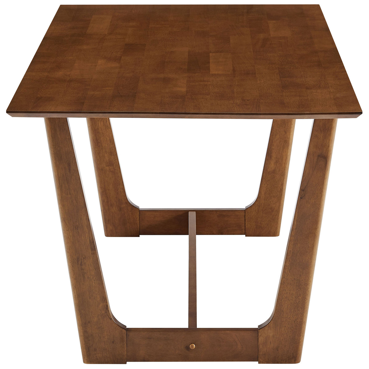 Smooth walnut tabletop with subtle wood variations and gently beveled edges for a refined look || EEI-6914-WAL || side_studio