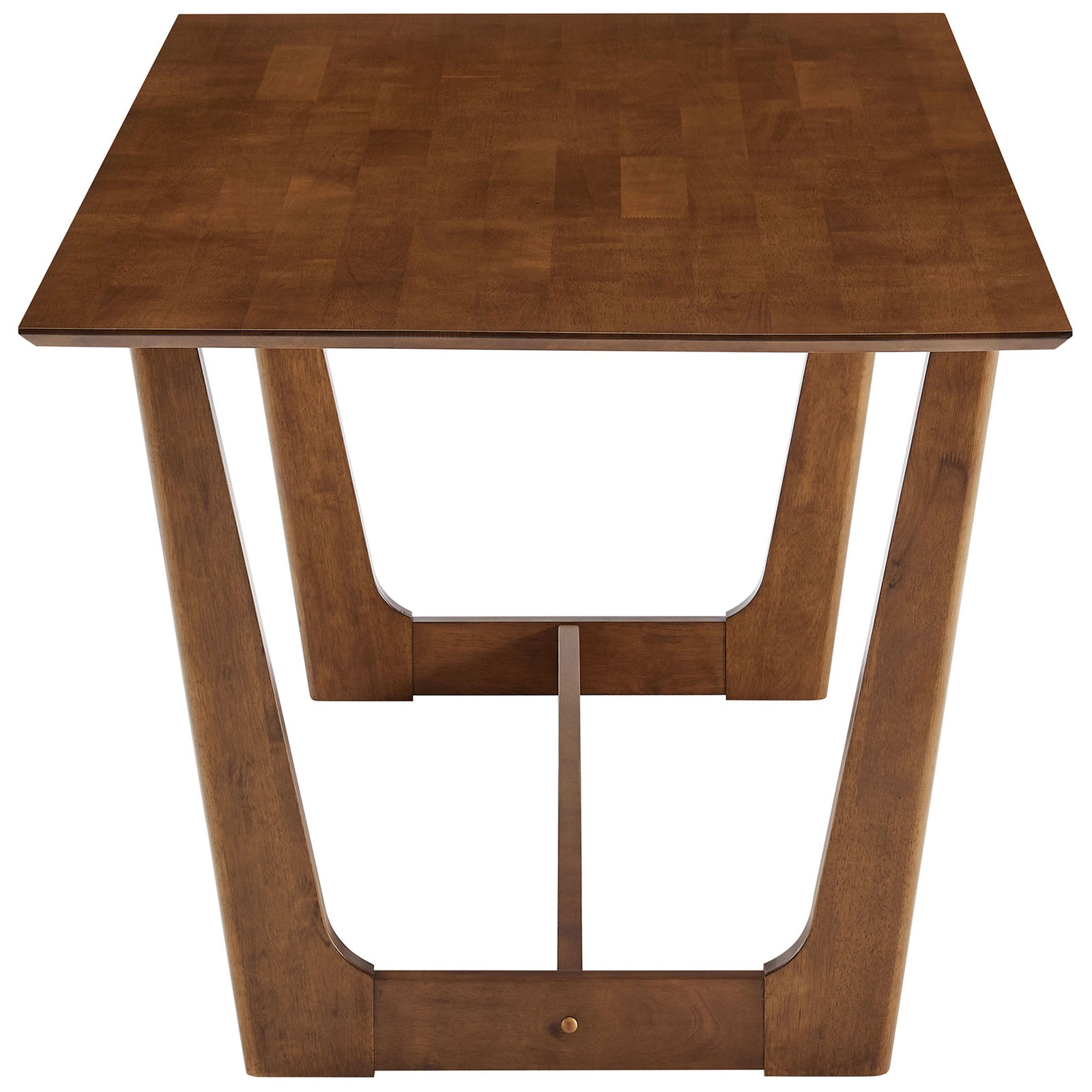 Smooth walnut tabletop with subtle wood variations and gently beveled edges for a refined look || EEI-6914-WAL || side_studio